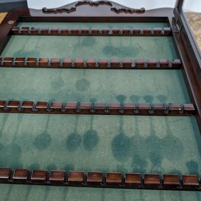 Vintage Bombay Spoon Collection Display Cabinet Discolored