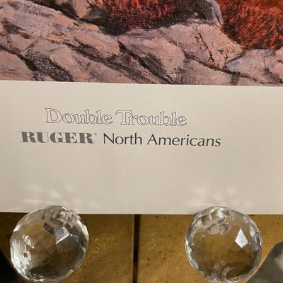 Double Trouble Lithograph Signed by Artist T. Beecham 758/950 18" x 24" Unframed Shipped in a Tube.