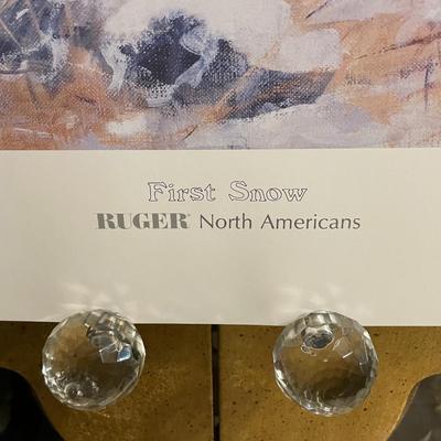 First Snow Deer Lithograph Artist Signed 758/950 18" x 24" Unframed Shipped in a Tube.