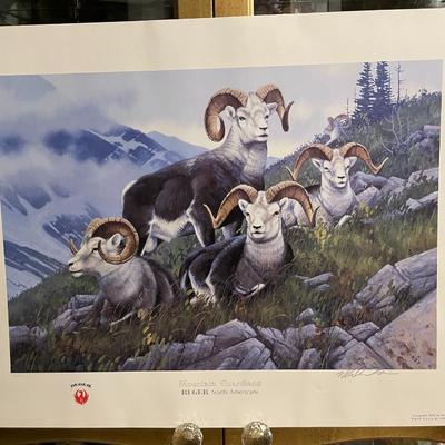 Mountain Guardians Lithograph by Michael Sieve Artist Signed 758/950 18