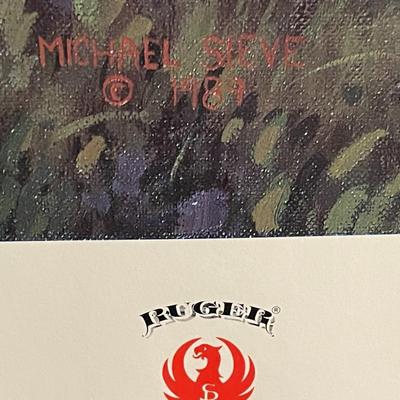 Mountain Guardians Lithograph by Michael Sieve Artist Signed 758/950 18" x 24" Unframed Shipped in a Tube.