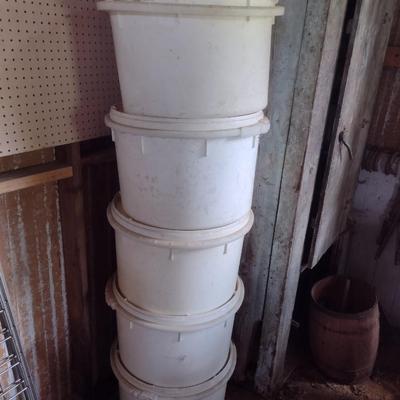 Plastic Storage Drums with Ring Lock Lids