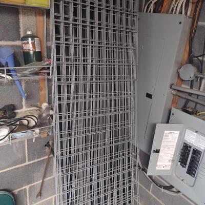 Storage Rack Heavy Duty Steel Frame with Mesh Wire Shelves Four Tier (D)