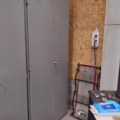 Metal Double Door Storage Cabinet Choice D (No Contents)