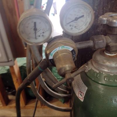 Set of Acetylene Gauges with Hose and Torch Head