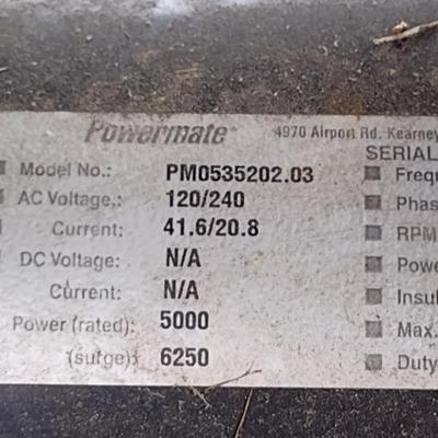 Coleman Powermate Pro-Gen 5000 Generator