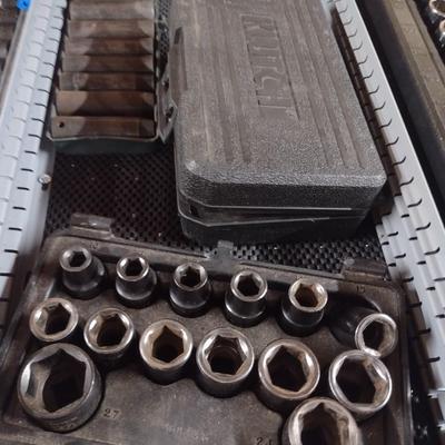 Klutch Brand Six Point Socket and Ratchet Sets 1/2" and 3/8" (#23g)