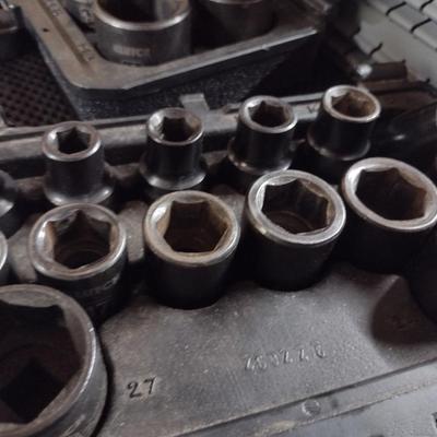 Klutch Brand Six Point Socket and Ratchet Sets 1/2" and 3/8" (#23g)