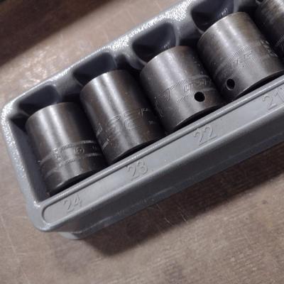 Snap-On Six Mechanic's Socket Set Metric 1/2" Drive (#23c)
