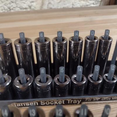 Hansen Twelve- and Six-Point Socket Sets Standard Drive 1/2" and 3/8", (#22i)
