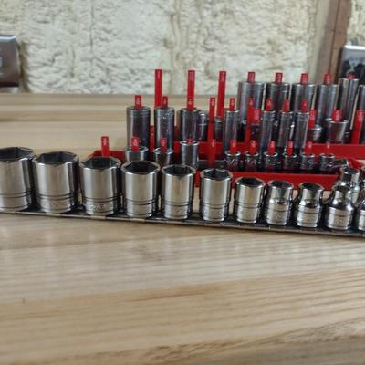 Snap-On Six Point Socket Sets Standard Drive 1/2", 3/8", and 1/4" (#22f)
