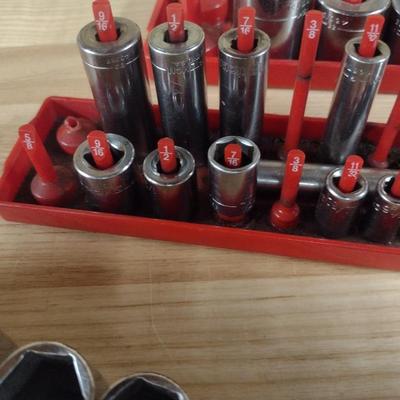 Snap-On Six Point Socket Sets Standard Drive 1/2", 3/8", and 1/4" (#22f)