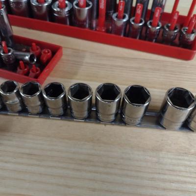 Snap-On Six Point Socket Sets Standard Drive 1/2", 3/8", and 1/4" (#22f)