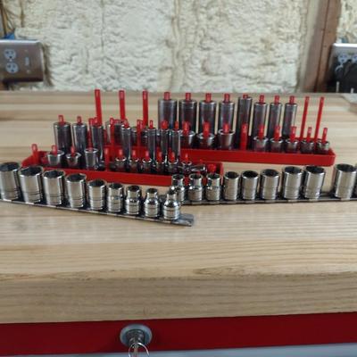 Snap-On Six Point Socket Sets Standard Drive 1/2", 3/8", and 1/4" (#22f)