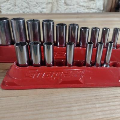 Snap-On Six Point Deep Socket Sets Standard 3/8" Drive (#22b)