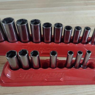Snap-On Six Point Deep Socket Sets Standard 3/8" Drive (#22b)