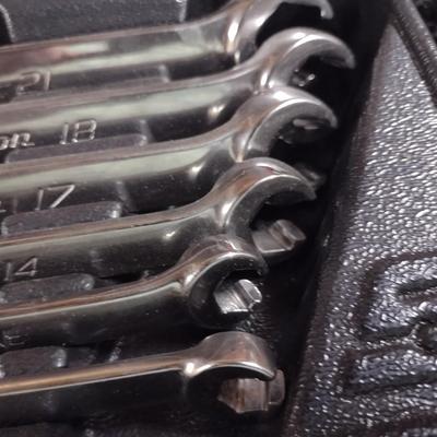 Snap-On Double Open End Flare Nut Wrench Set Metric (#21d)