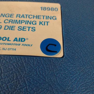 Quick Change Ratcheting Terminal Crimping Kit with 9 Die Set (#19c)