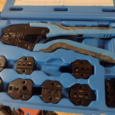 Quick Change Ratcheting Terminal Crimping Kit with 9 Die Set (#19c)