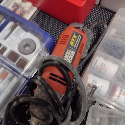 Dremel Style Cutting, Polishing, Grinding, Sanding Attachments with Black &Decker 3-Speed Rotary Hand Tool (#6)