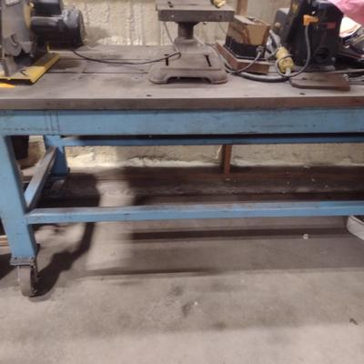 Steel Plate Industrial Worktable Rolling Castor (No Contents)