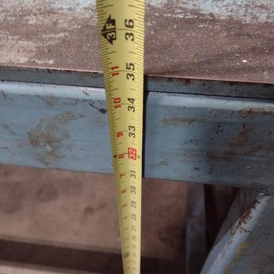 Steel Table Industrial Castor Roll Shop Table (No Contents)