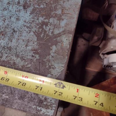 Steel Table Industrial Castor Roll Shop Table (No Contents)