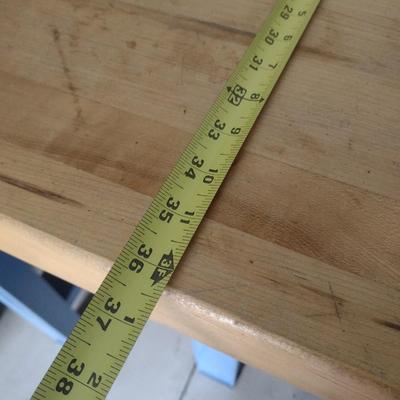 Steel Frame Work Table with Solid Wood Surface Heavy Duty Shop Table 60"