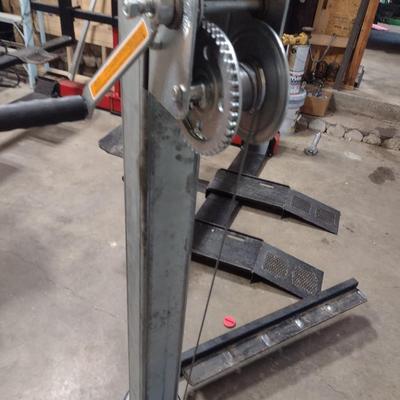 Heftee Garden Lawn Push Mower Winch Free-Standing Lift