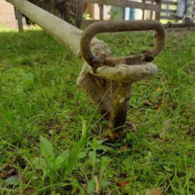 Antique Metal Frame Military Ammo Tow-Behind Two Wheel Wagon