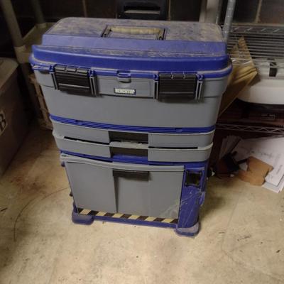BenchTop Rolling Tool Box Stack with Contents (Choice A) (D)