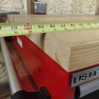 Lista Mechanic's Steel Tool Cabinet 26 Drawer with Wood Work Top and Heavy Duty Six-Ct Castors (No Contents)