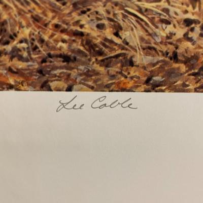 Curious Trio Lithograph by Lee Cable Artist Signed 759/950 18" x 24" Unframed Shipped in a Tube.