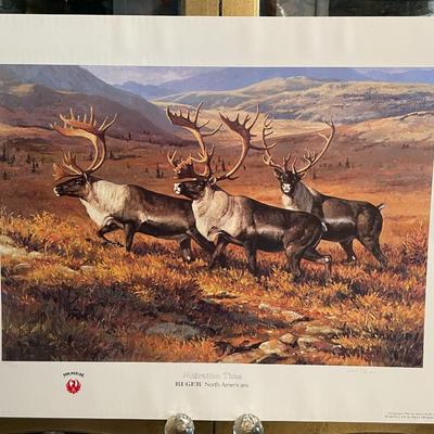 Migration Time Lithograph Signed by Artist Leon Parson 758/950 18