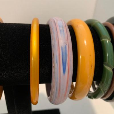 Vintage Bangle Bracelet Lot Bakelite and More