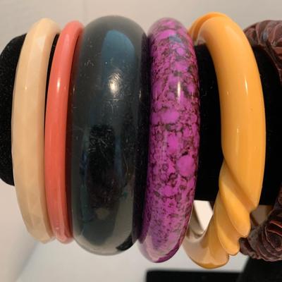 Vintage Bangle Bracelet Lot Bakelite and More