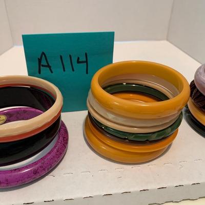 Vintage Bangle Bracelet Lot Bakelite and More