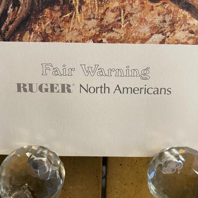 Fair Warning Lithograph Signed by Artist G. Beecham 759/950 18" x 24" Unframed Shipped in a Tube.