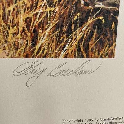 Fair Warning Lithograph Signed by Artist G. Beecham 759/950 18" x 24" Unframed Shipped in a Tube.