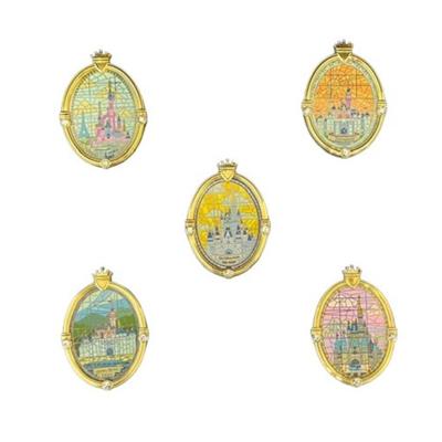 WDW Window Castle Theme Park Pin Set