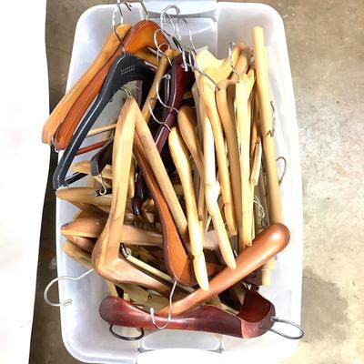 1313 Assorted Lot of Wooden Coat Hangers