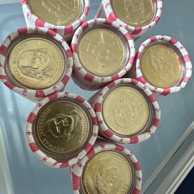80 unbroken vault roll presidential coins