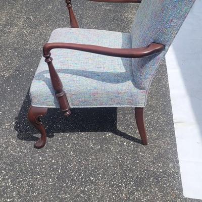 Upholstered Queen Anne chair