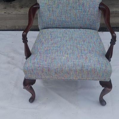 Upholstered Queen Anne chair