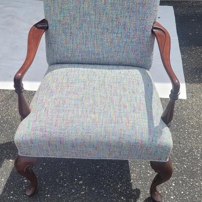 Upholstered Queen Anne chair