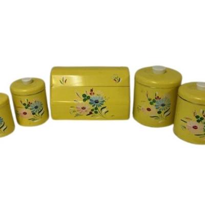 Vintage Ransburg Canister and Breadbox Set