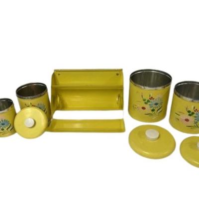 Vintage Ransburg Canister and Breadbox Set