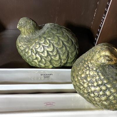 Quail pair - mid century & porcelain trays