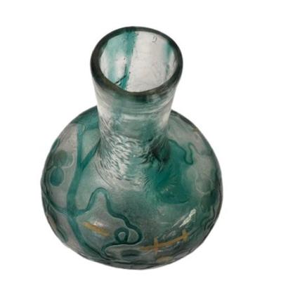 Signed Emile Galle Art Nouveau Vase with Stopper