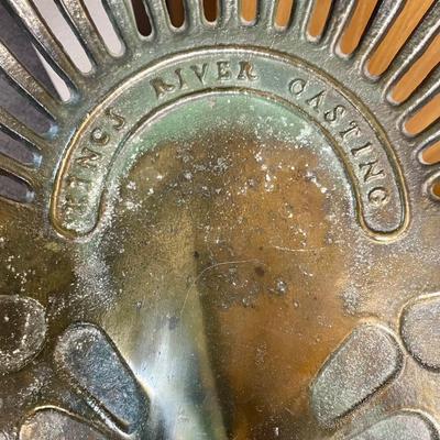 Very solid well made Vintage Bar Stools Brass Kings River Casting Tractor Seat